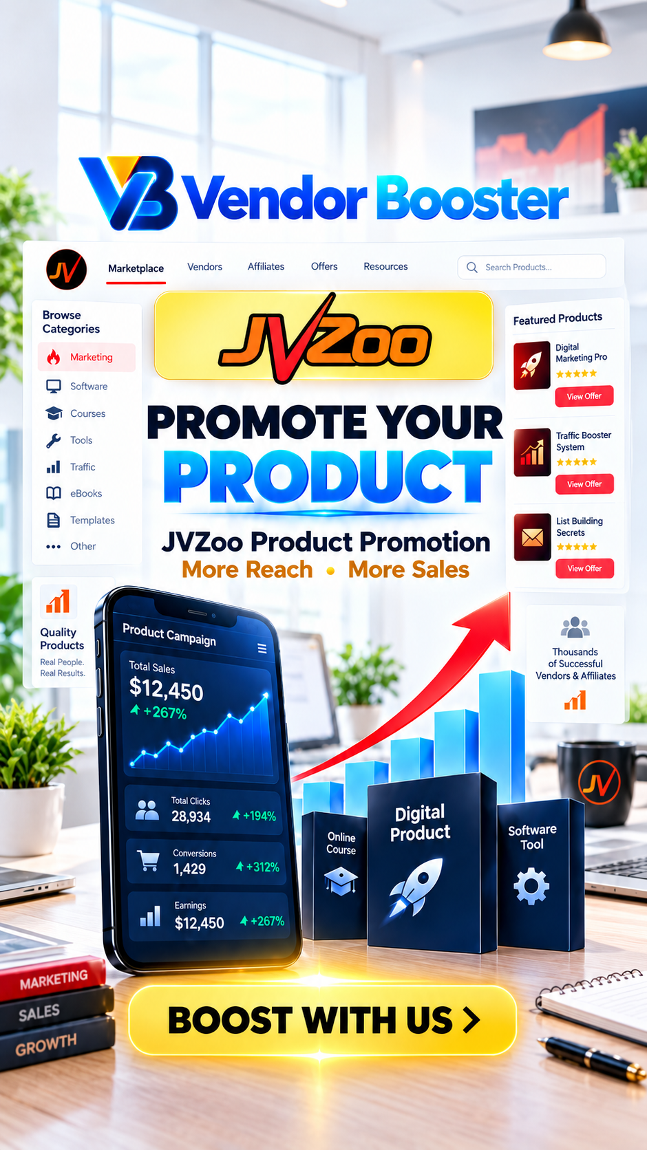 vendor booster product promotion